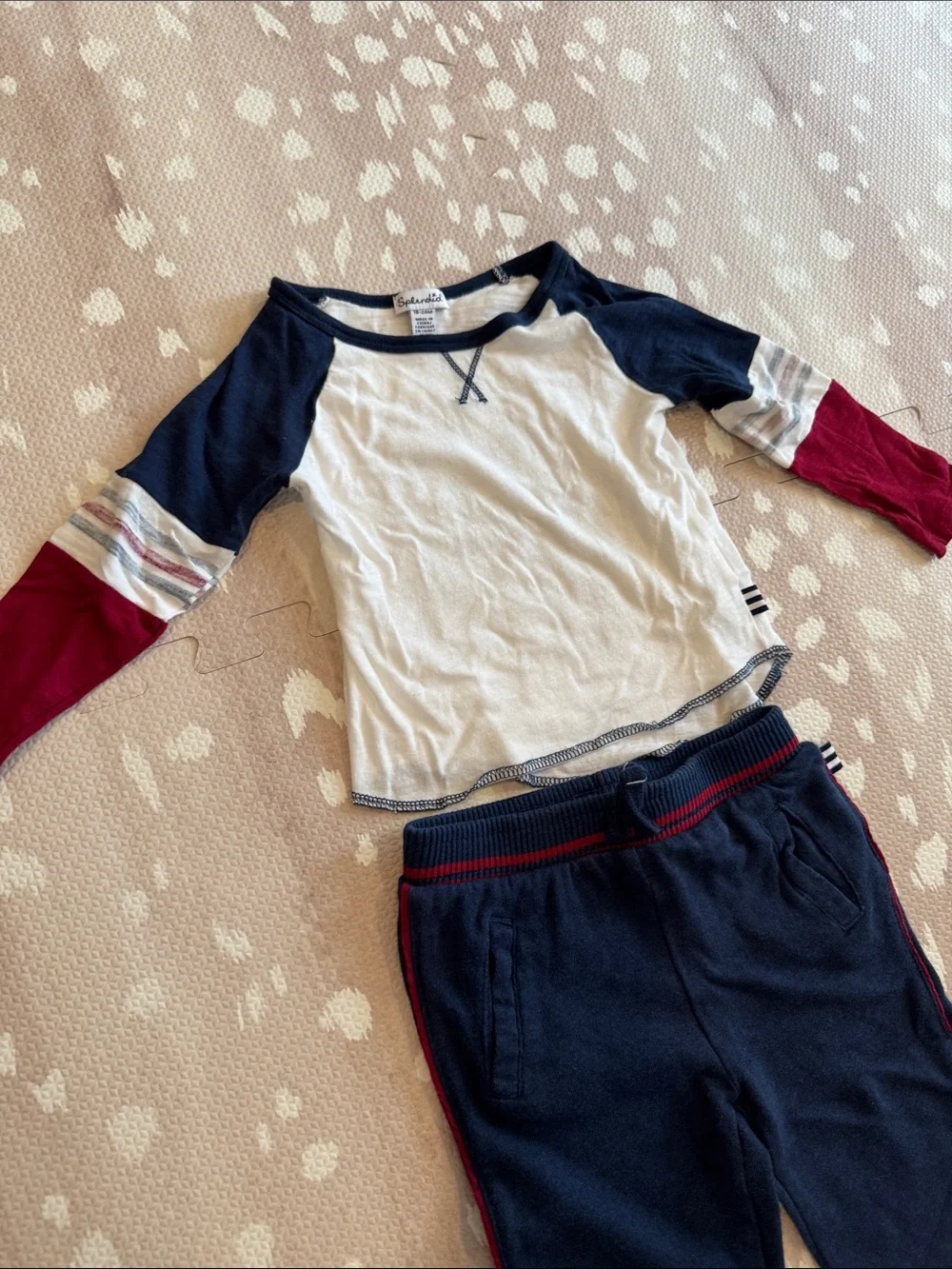 Splendid Boys 18-24M Matching Outfit Raglan Tee & Jogger Sweatpants Set